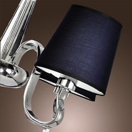 Vintage Πολυέλαιος 4 Ανοιχτό Κλασικό Υφασμάτινο Μεταλλικό Πίνακας