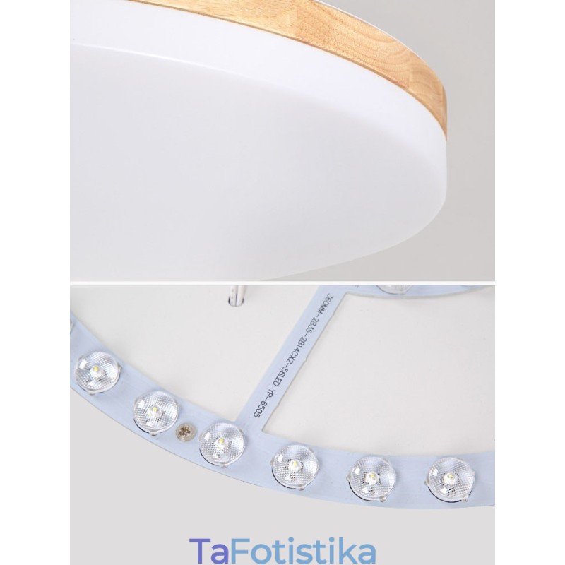 Nordic στρογγυλό φωτιστικό οροφής Απλό μοντέρνο φωτιστικό από μασίφ ξύλο Εξαιρετικά λεπτό φωτιστικό οροφής