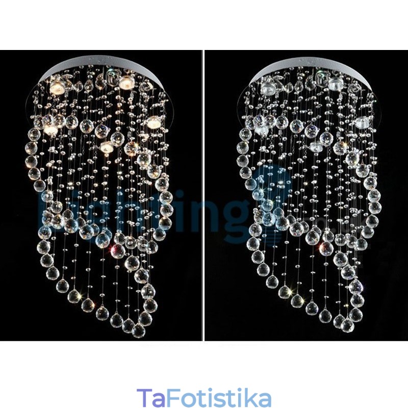 Μοντέρνο μοντέρνο κρεμαστό εξάρτημα μοντέρνας βάσης πολυελαίου Crystal Rain Drop Light