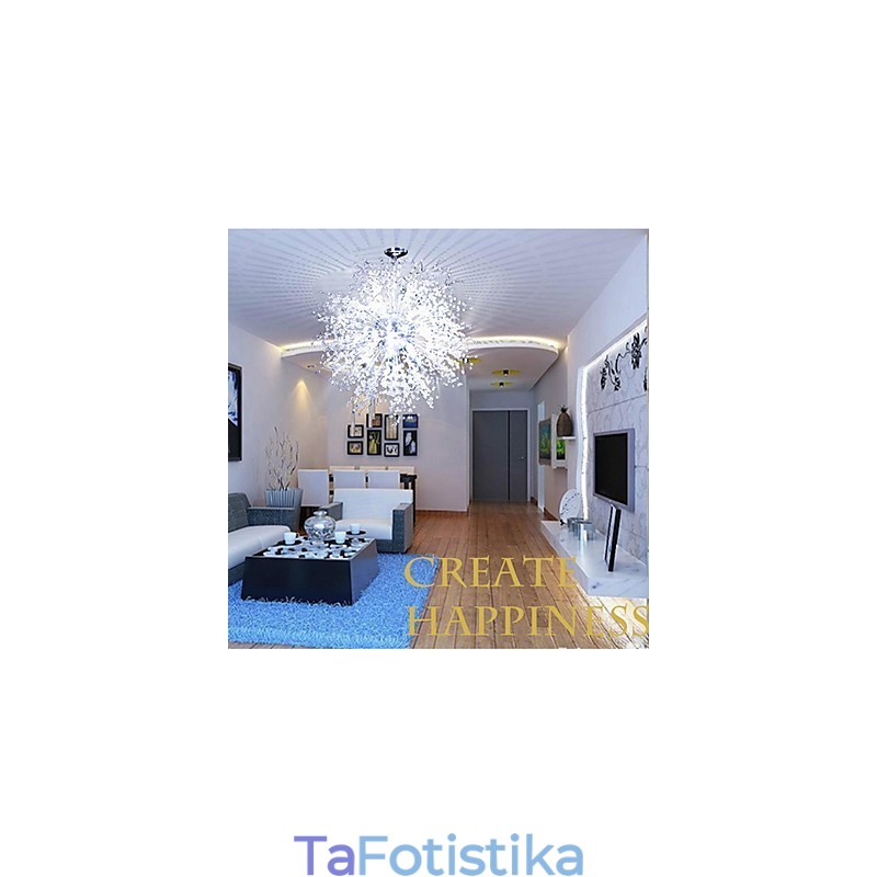 Πολυέλαιος κρεμαστό φως μιμείται Crystal Globe