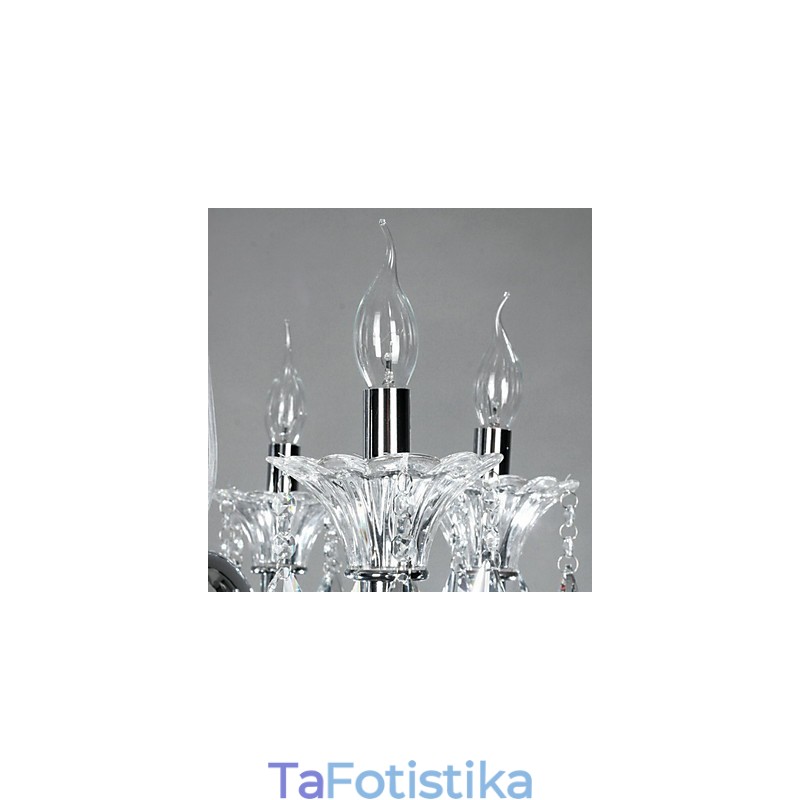 American Style Lodge 6 Light Chandelier With Glass Shade