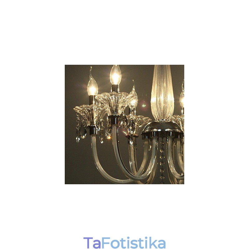 American Style Lodge 6 Light Chandelier With Glass Shade