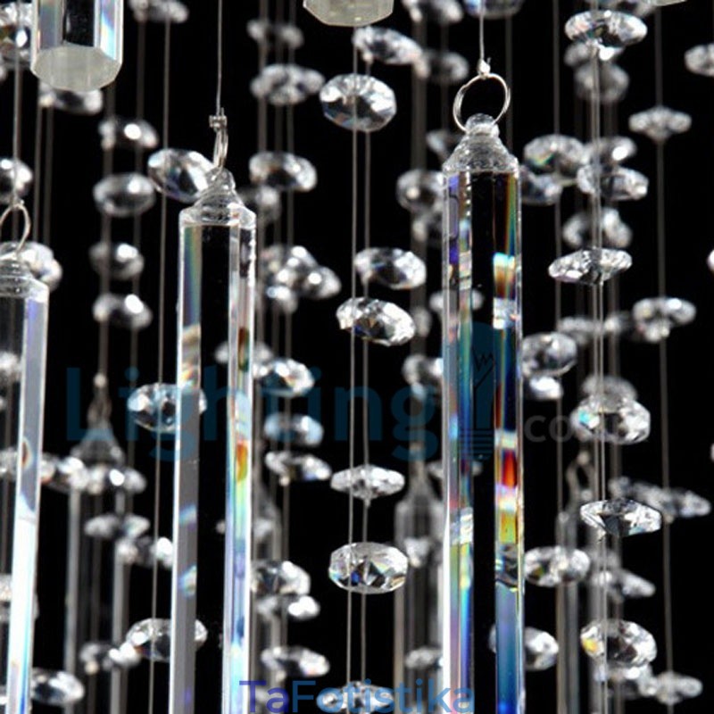 Μοντέρνο μοντέρνο κρεμαστό εξάρτημα πολυελαίου Flush Mount Crystal Rain Drop Light