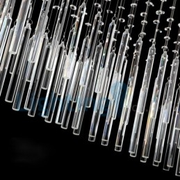 Μοντέρνο μοντέρνο κρεμαστό εξάρτημα πολυελαίου Flush Mount Crystal Rain Drop Light