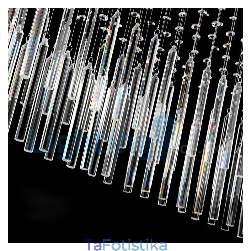 Μοντέρνο μοντέρνο κρεμαστό εξάρτημα πολυελαίου Flush Mount Crystal Rain Drop Light