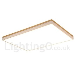 Nordic Rectangular Εξαιρετικά λεπτό Φωτιστικό Οροφής από Μασίφ ξύλο