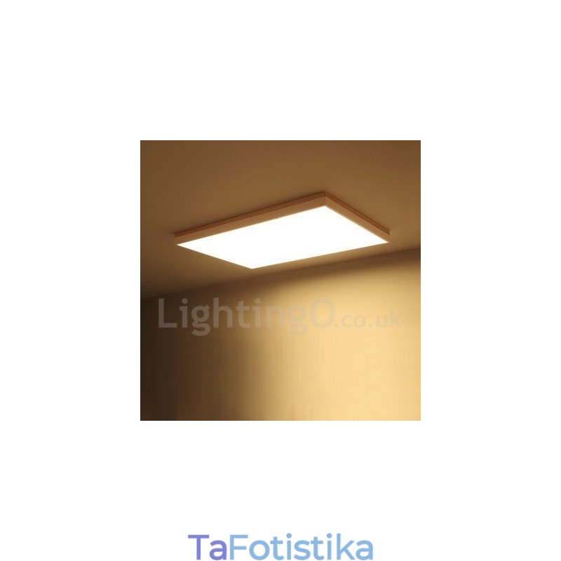 Nordic Rectangular Εξαιρετικά λεπτό Φωτιστικό Οροφής από Μασίφ ξύλο
