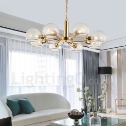Πολυέλαιος 8 Lights Nordic Postmodern Creative Glass Magic Bean