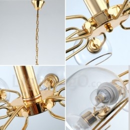 Πολυέλαιος 6 Lights Nordic Postmodern Creative Glass Magic Bean