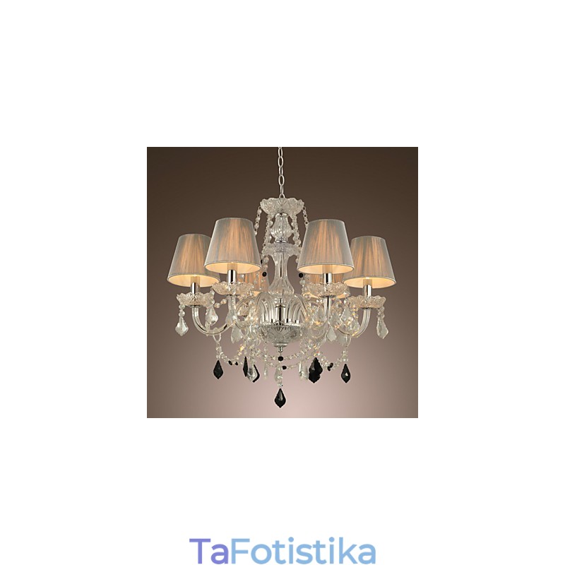 Chandelier Crystal Luxury Modern 1 Tiers Living 6 Lights