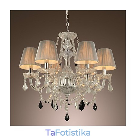 Chandelier Crystal Luxury Modern 1 Tiers Living 6 Lights Chandelier Crystal Luxury Modern 1 Tiers Living 6 Lights