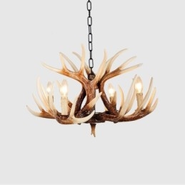4 Light Rustic Artistic Retro Antler Antique Πολυέλαιος