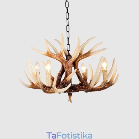 4 Light Rustic Artistic Retro Antler Antique Πολυέλαιος 4 Light Rustic Artistic Retro Antler Antique Πολυέλαιος