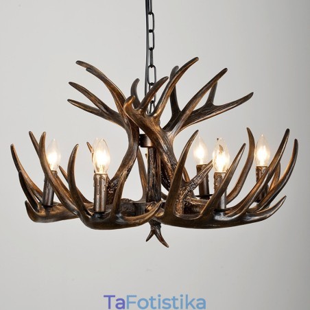 6 Light Rustic Artistic Retro Antler Black Chandelier 6 Light Rustic Artistic Retro Antler Black Chandelier