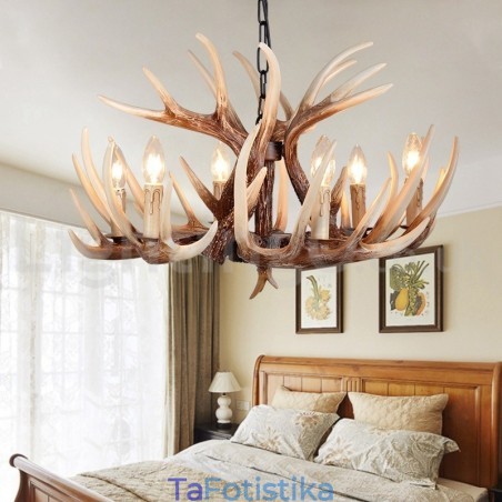 6 Light Rustic Artistic Retro Antler Vintage Πολυέλαιος 6 Light Rustic Artistic Retro Antler Vintage Πολυέλαιος