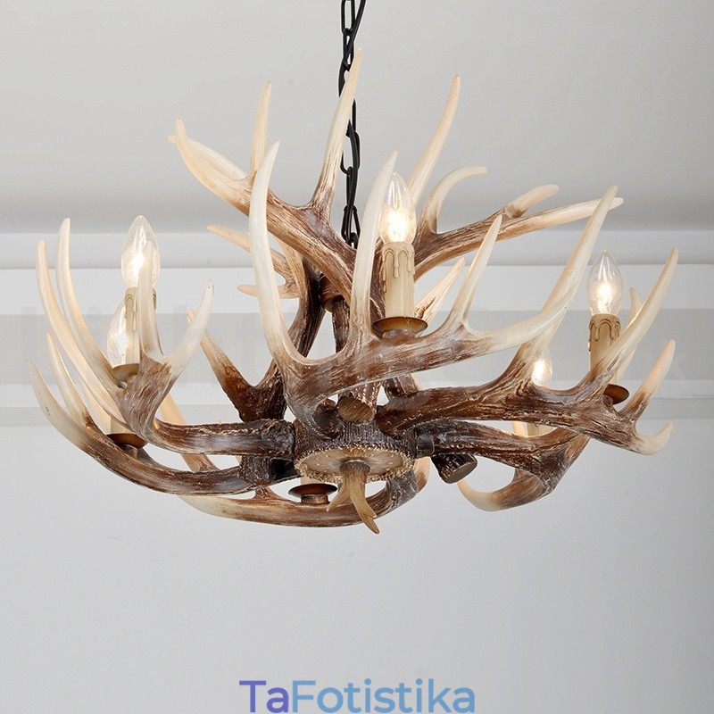 6 Light Rustic Artistic Retro Antler Vintage Πολυέλαιος