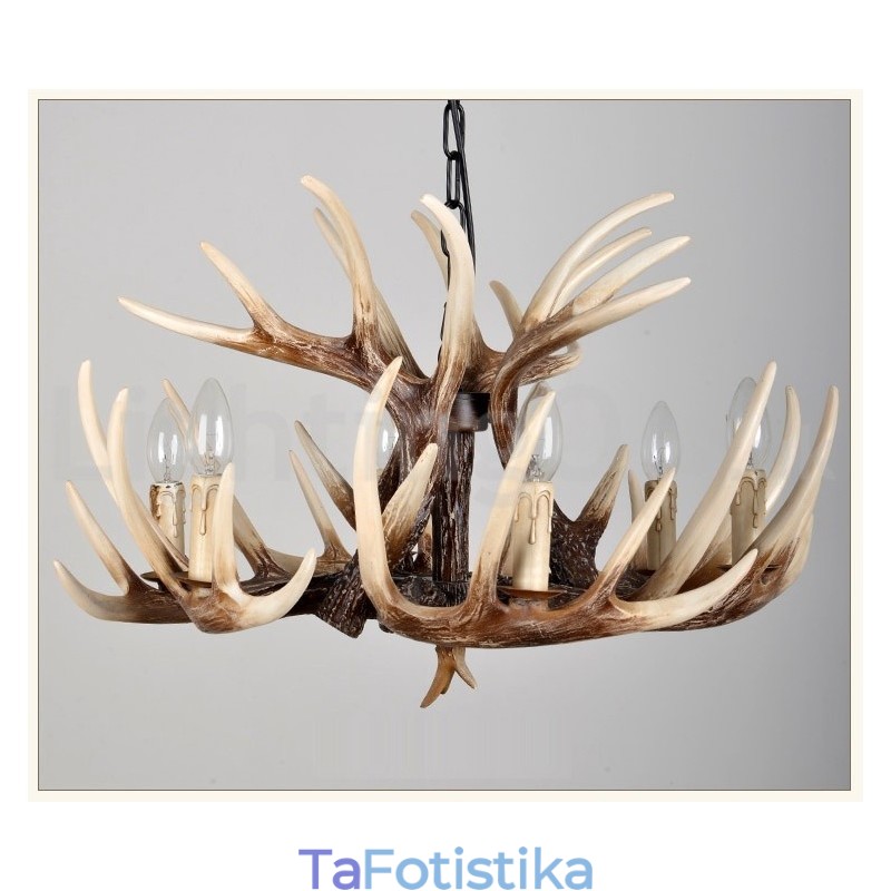 6 Light Rustic Artistic Retro Antler Vintage Πολυέλαιος