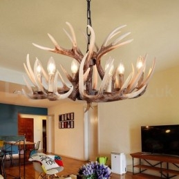 6 Light Rustic Artistic Retro Antler Vintage Πολυέλαιος