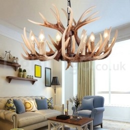 6 Light Rustic Artistic Retro Antler Vintage Πολυέλαιος