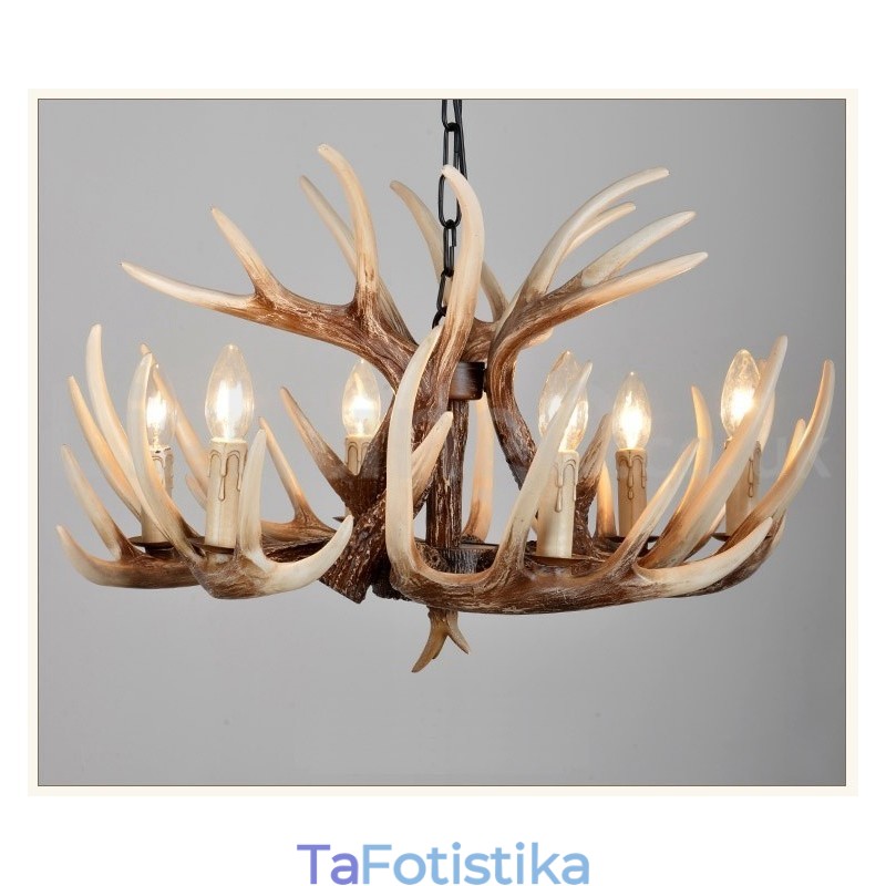 6 Light Rustic Artistic Retro Antler Vintage Πολυέλαιος