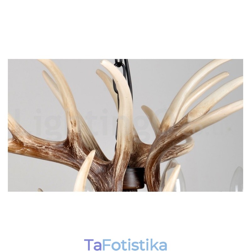 6 Light Rustic Artistic Retro Antler Vintage Πολυέλαιος