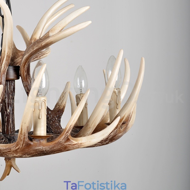 6 Light Rustic Artistic Retro Antler Vintage Πολυέλαιος