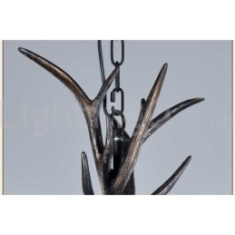 6 Light Rustic Artistic Retro Antler Black Vintage Πολυέλαιος