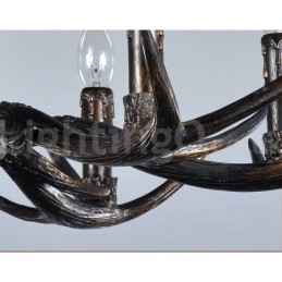 6 Light Rustic Artistic Retro Antler Black Vintage Πολυέλαιος