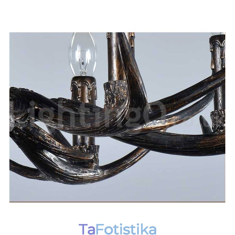 6 Light Rustic Artistic Retro Antler Black Vintage Πολυέλαιος