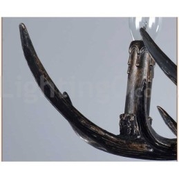 6 Light Rustic Artistic Retro Antler Black Vintage Πολυέλαιος