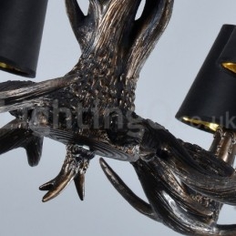 6 Light Rustic Artistic Retro Antler Black Vintage Πολυέλαιος