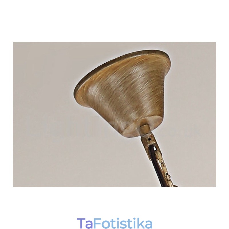 Πολυέλαιος 8 Light Rustic Artistic Retro Antler Vintage Κερί