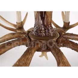 Πολυέλαιος 8 Light Rustic Artistic Retro Antler Vintage Κερί
