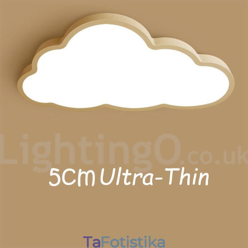 Ultra Thin Clouds Dimmable Μοντέρνα Σύγχρονα Σκανδιναβικά Φανάρια οροφής με ακρυλική σκιά με τηλεχειριστήριο μπορούν επίσης να χρησιμοποιηθούν ως φωτιστικό τοίχου