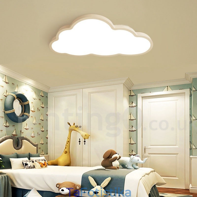 Ultra Thin Clouds Dimmable Μοντέρνα Σύγχρονα Σκανδιναβικά Φανάρια οροφής με ακρυλική σκιά με τηλεχειριστήριο μπορούν επίσης να χρησιμοποιηθούν ως φωτιστικό τοίχου
