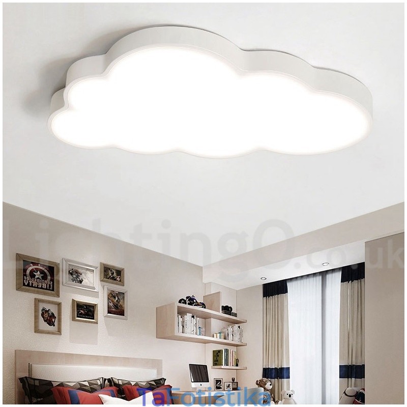 Ultra Thin Clouds Dimmable Μοντέρνα Σύγχρονα Σκανδιναβικά Φανάρια οροφής με ακρυλική σκιά με τηλεχειριστήριο μπορούν επίσης να χρησιμοποιηθούν ως φωτιστικό τοίχου