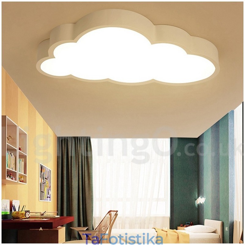 Ultra Thin Clouds Dimmable Μοντέρνα Σύγχρονα Σκανδιναβικά Φανάρια οροφής με ακρυλική σκιά με τηλεχειριστήριο μπορούν επίσης να χρησιμοποιηθούν ως φωτιστικό τοίχου