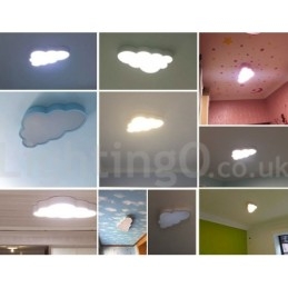 Ultra Thin Clouds Dimmable Μοντέρνα Σύγχρονα Σκανδιναβικά Φανάρια οροφής με ακρυλική σκιά με τηλεχειριστήριο μπορούν επίσης να χρησιμοποιηθούν ως φωτιστικό τοίχου