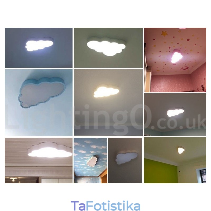 Ultra Thin Clouds Dimmable Μοντέρνα Σύγχρονα Σκανδιναβικά Φανάρια οροφής με ακρυλική σκιά με τηλεχειριστήριο μπορούν επίσης να χρησιμοποιηθούν ως φωτιστικό τοίχου