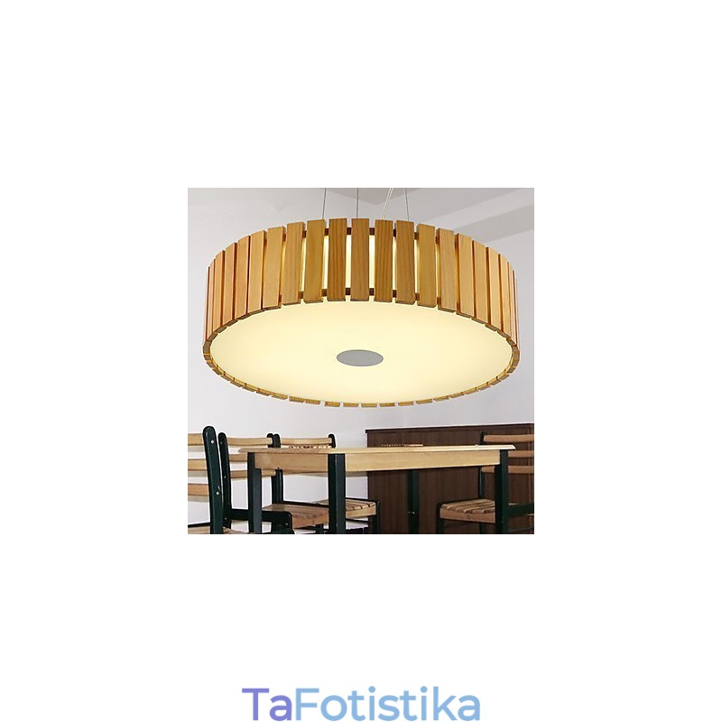 Πολυέλαιος Mini Style Lantern Wood Bamboo