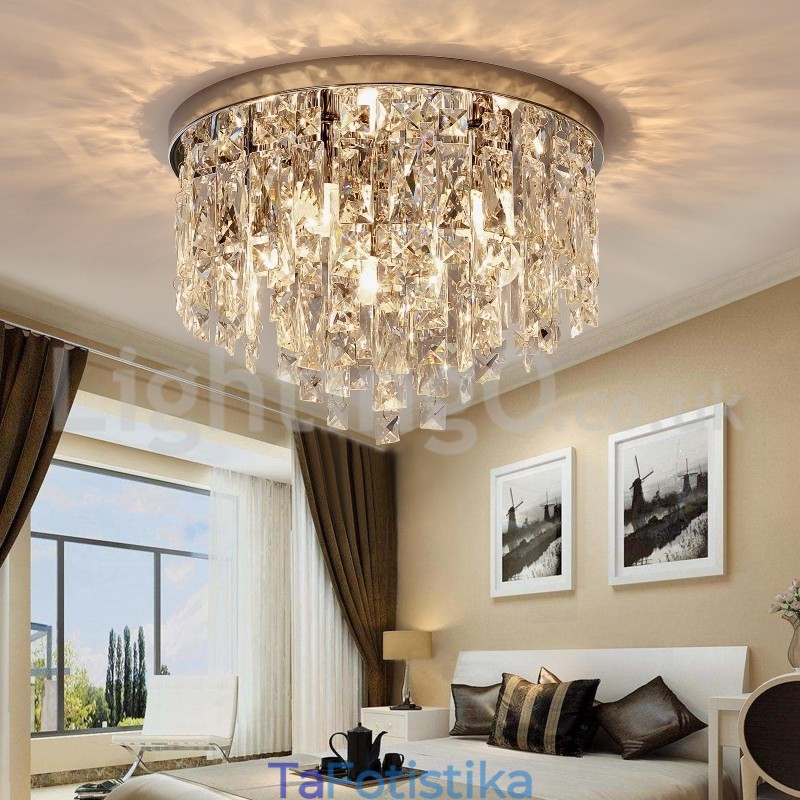 Μοντέρνα Flush Mount Φώτα Οροφής Κρυστάλλινα Φώτα