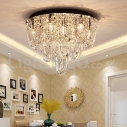 Φωτιστικό οροφής Luxury Crystal Flush Mount Post Modern Lamp