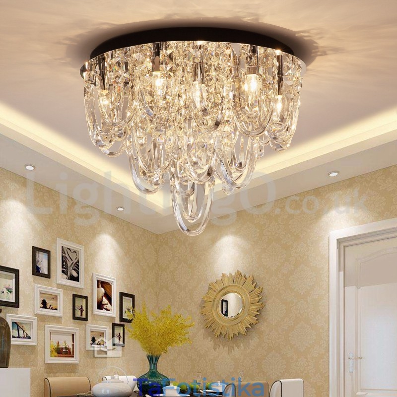 Φωτιστικό οροφής Luxury Crystal Flush Mount Post Modern Lamp