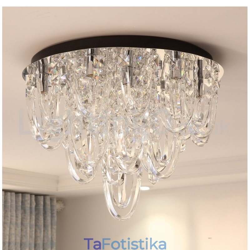 Φωτιστικό οροφής Luxury Crystal Flush Mount Post Modern Lamp