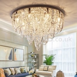 Φωτιστικό οροφής Luxury Crystal Flush Mount Post Modern Lamp