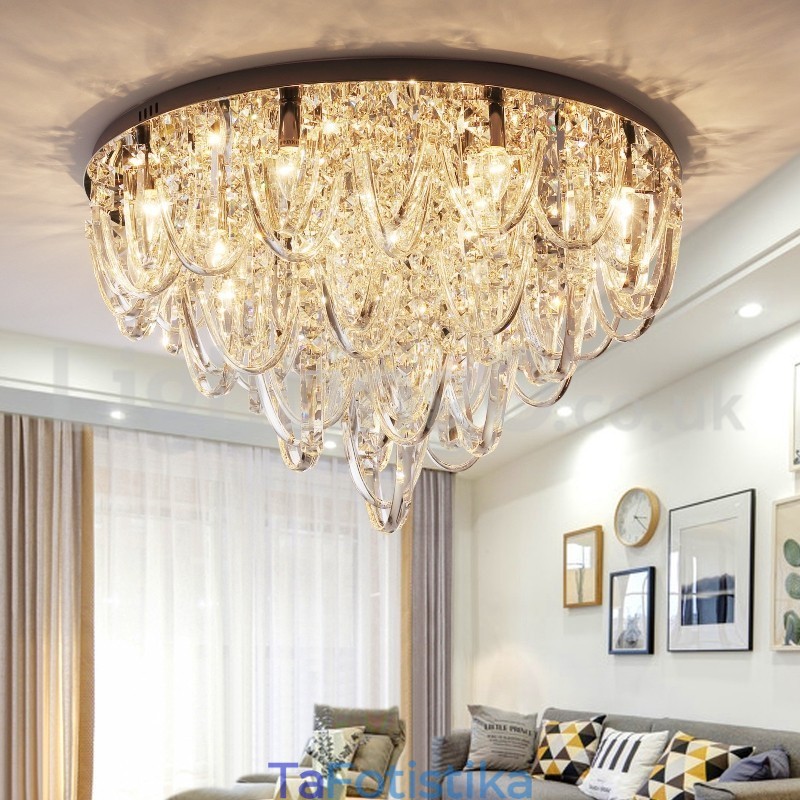 Φωτιστικό οροφής Luxury Crystal Flush Mount Post Modern Lamp
