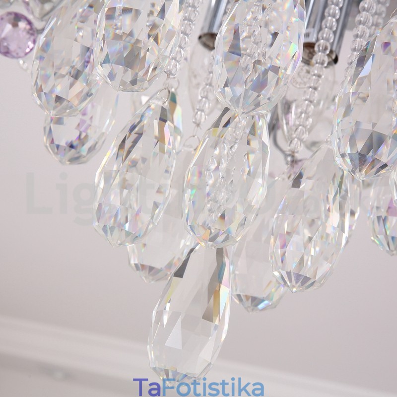 Πολυτελή στρογγυλά κρυστάλλινα φωτιστικά οροφής χωνευτά