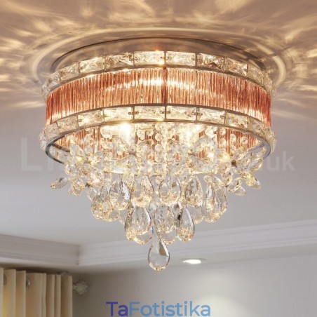 Φέτος Μοντέρνα Μόδα Φωτιστικά Οροφής Crystal Flush Φέτος Μοντέρνα Μόδα Φωτιστικά Οροφής Crystal Flush