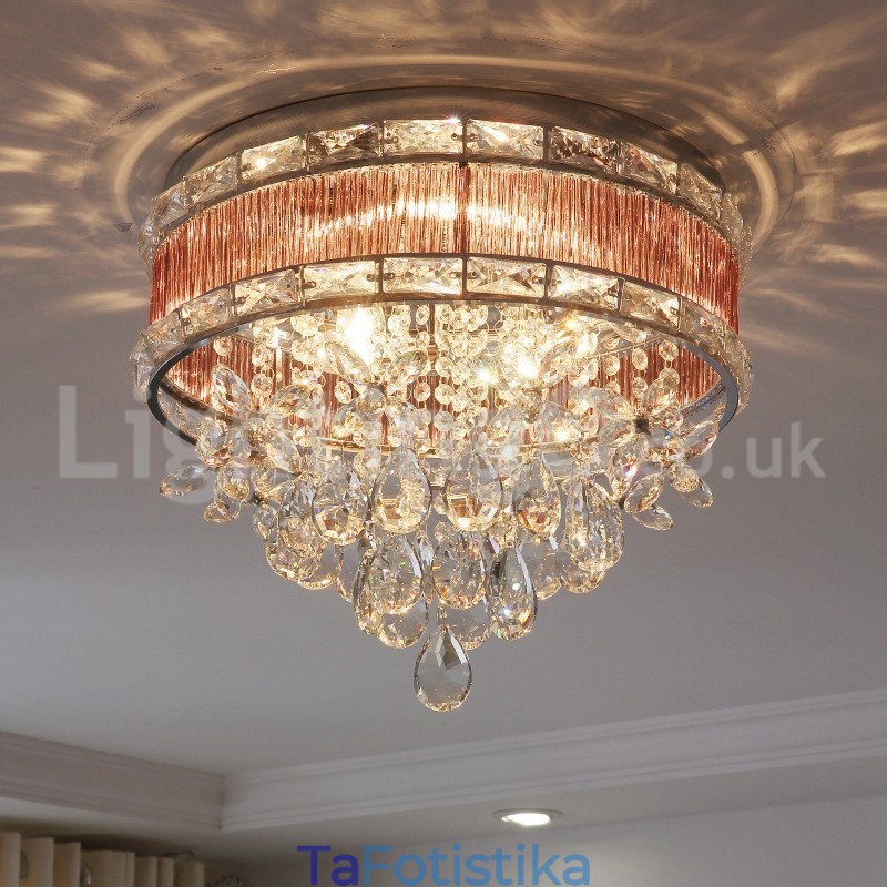 Φέτος Μοντέρνα Μόδα Φωτιστικά Οροφής Crystal Flush