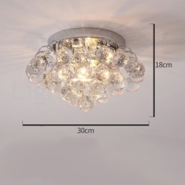 Σύγχρονα φώτα οροφής 30CM 55CM στρογγυλά κρυστάλλινα χωνευτά φώτα οροφής